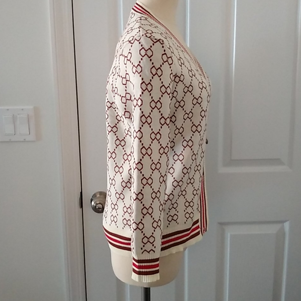Bow Loop Print Cardigan - Picture 4 of 6